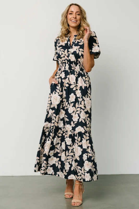 Fashion-forward women’s clothing on a budget   Vera Maxi Dress | Navy Floral