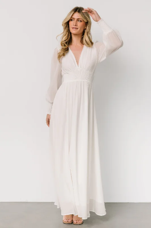 Stylish plus-size clothing for women   Olivia Maxi Dress | White