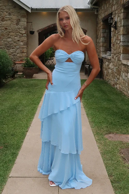 Trendsetting women’s clothing for fashion lovers   Gretta Strapless Maxi Dress - Blue