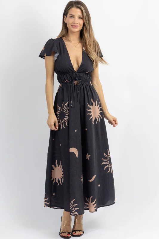 Casual outfits that elevate your style   SOLSTICE PRINT MAXI DRESS