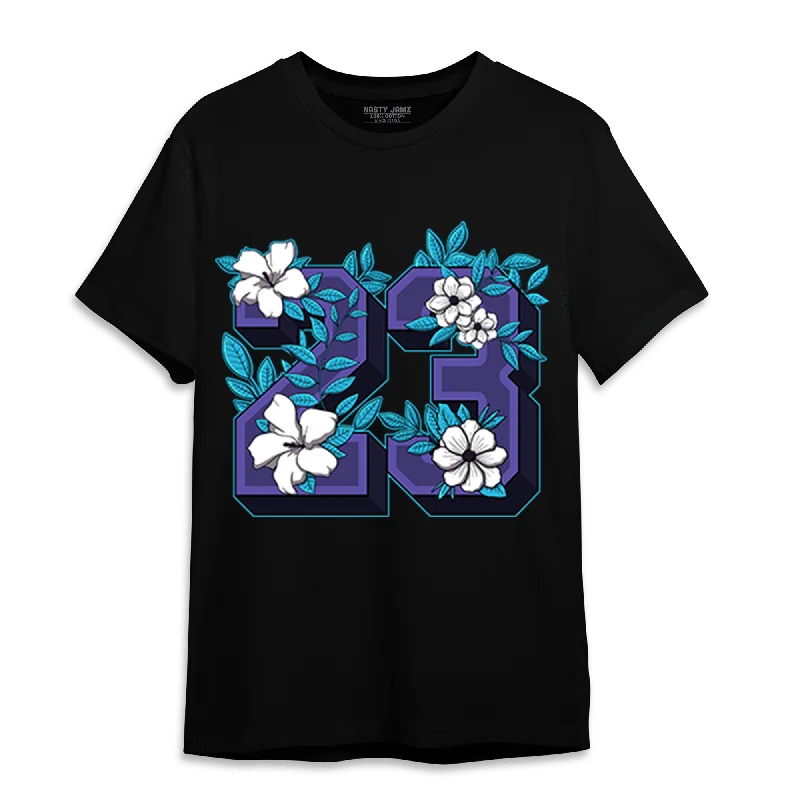 NastyJamz Aqua 6s T Shirt Match 23 Floral