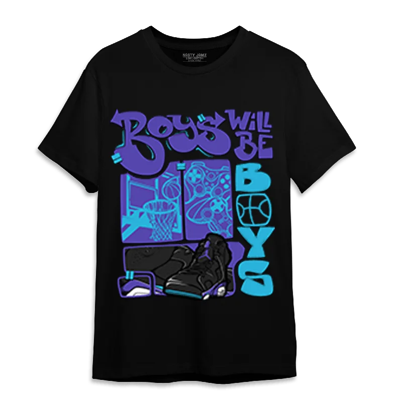 NastyJamz Aqua 6s T Shirt Match Boys Will Be Boys