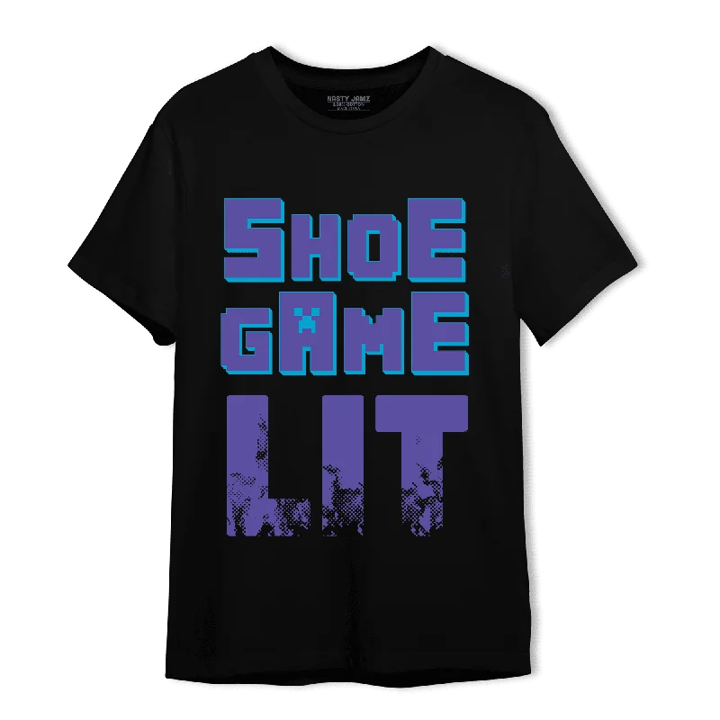 NastyJamz Aqua 6s T Shirt Match Shoe Game Lit