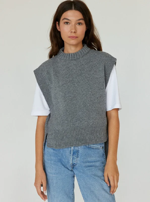 Kalvos Merino Wool Vest - Dove Grey