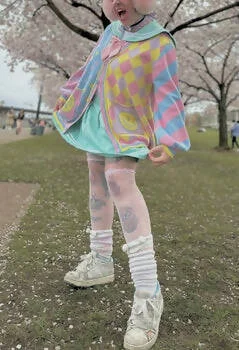 Pastel Colored Clown Cardigan